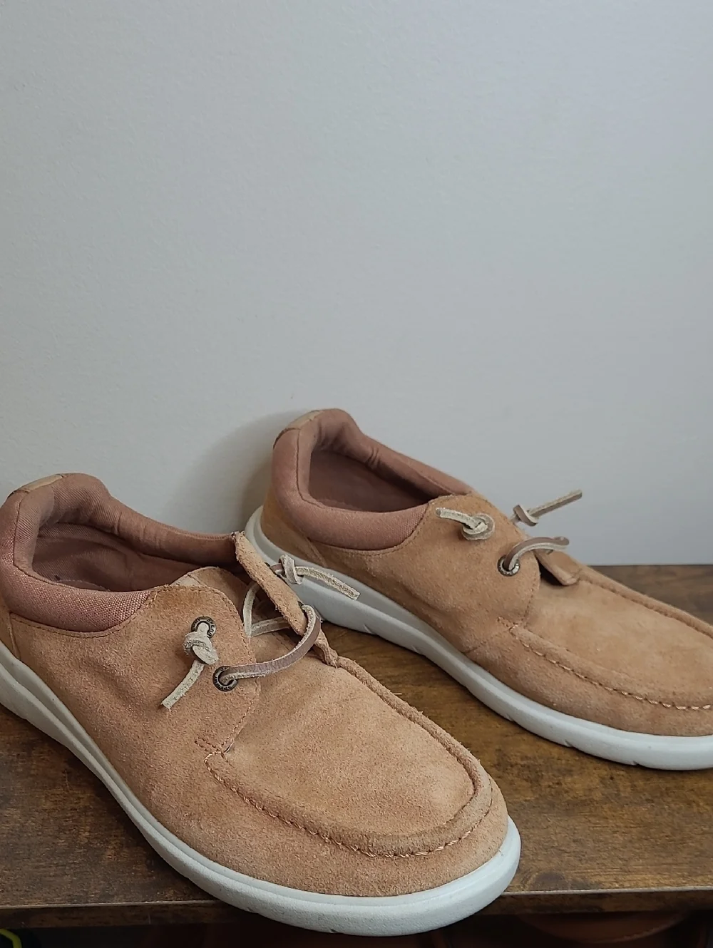 Sperry Top-Sider Tan Captains Mock Suede Boat Shoes size 8